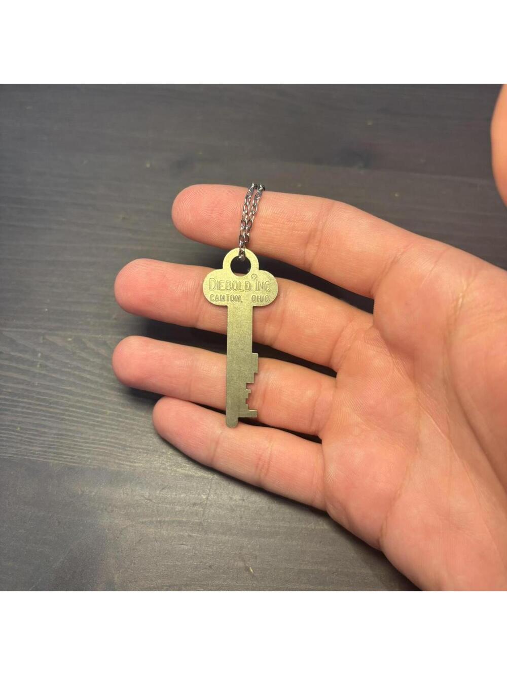 Vintage Safety Deposit Box Key Necklace